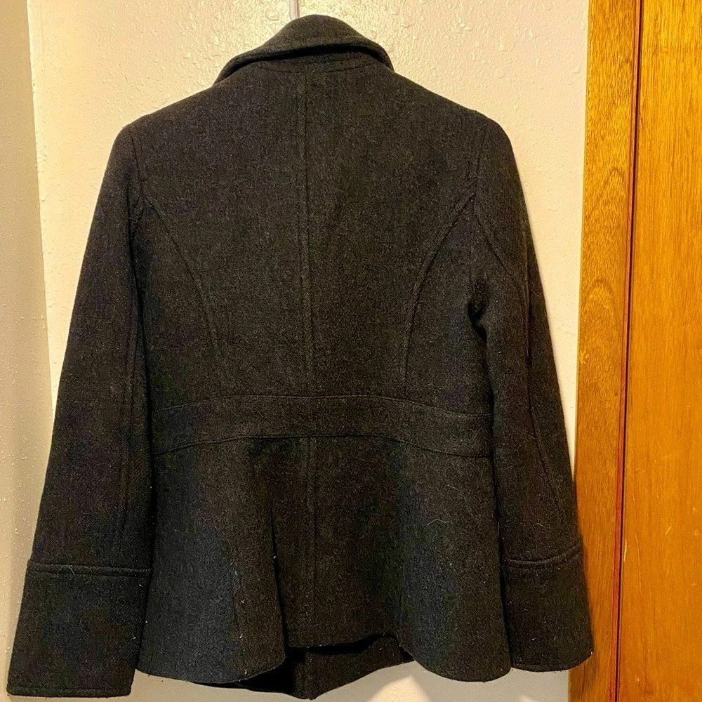 J. Crew Stadium Cloth by Nello Gori Black/Gray Peacoat - Picture 4 of 8